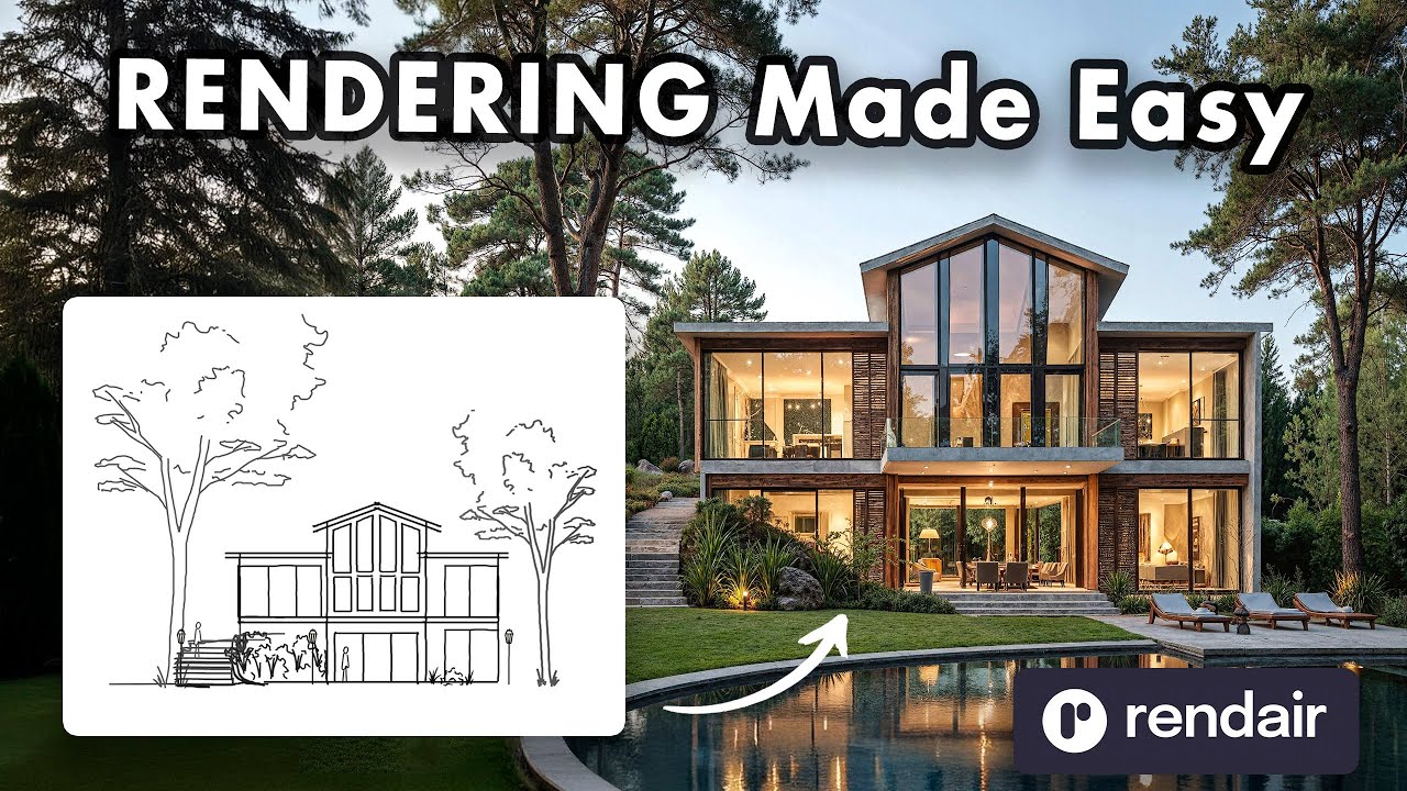 The best AI RENDERING tool for ARCHITECTS - Rendair AI Step-by-step Tutorial & Review