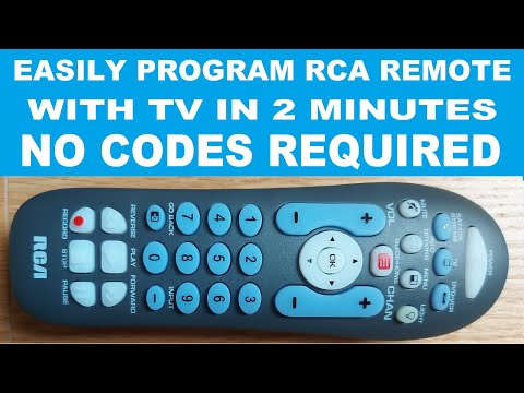 Easily Program RCA Remote (CRCR314WE) with TV