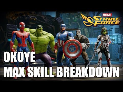 Okoye Max Skill Breakdown - Marvel Strike Force