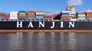 preview picture of video 'Hamburg, Waltershof, HANJIN GOLD (366m / 13102 TEU) - Full HD (1080p) Videobild'