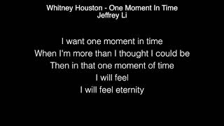 Jeffrey Li - One Moment In Time Lyrics (Whitney Houston) AGT 2018