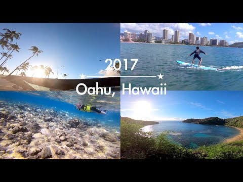 2017 Hawaii Oahu Trip - Surfing Snorkeling Submarine Scooter - GoPro