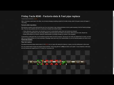 FFF #240 (Factorio Data & Fast Pipe Replace!) - Factorio Friday Facts Discussion