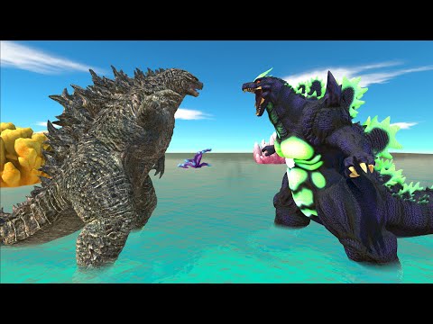 Underwater Battle Godzilla 2021 VS Super Godzilla - Animal Revolt Battle Simulator