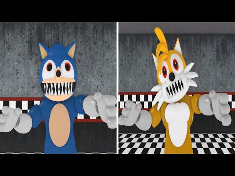 NEW PIGGY SONIC ANIMATONIC  VS NEW TAILS ANIMATRONIC  JUMPSCARE! Roblox Piggy FANGAME