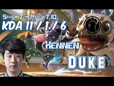 IG Duke KENNEN vs IRELIA Top - Patch 7.10 KR Ranked