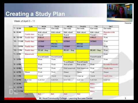 Creating a Study Plan