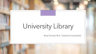 Summer Orientation Virtual Presentation