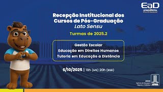 [UFMS Digital] Recepção Institucional dos Cursos de Pós-Graduação Lato Sensu