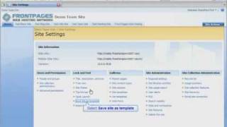 SharePoint 2007 Tutorial - How To Create a SharePoint Site Template