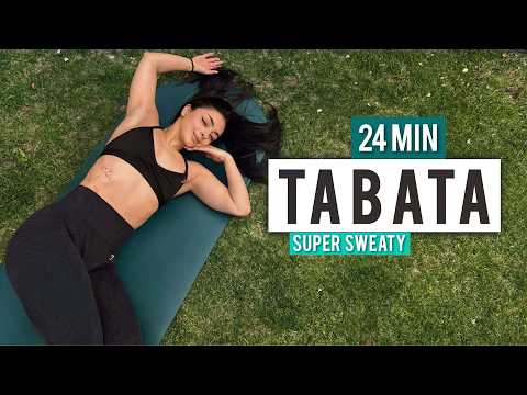 🔥 24 MIN TABATA HIIT Workout - Full Body, No Equipment, Super Sweaty Cardio