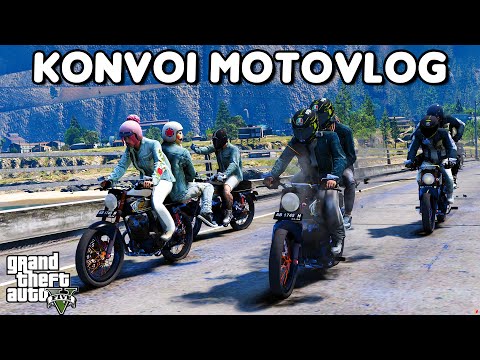 BIGGEST MOTOVLOG CONVOY IN GTA 5 - GTA 5 ROLEPLAY