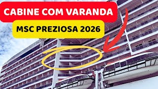 CABINE VARANDA MSC PREZIOSA 2026