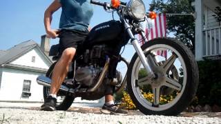 1978 Honda CB400T first crank after rejetting carb