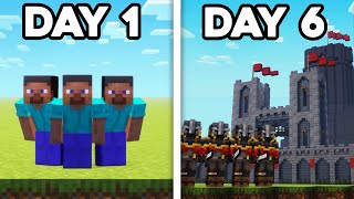 50 vs 50 Players in Minecraft Superflat