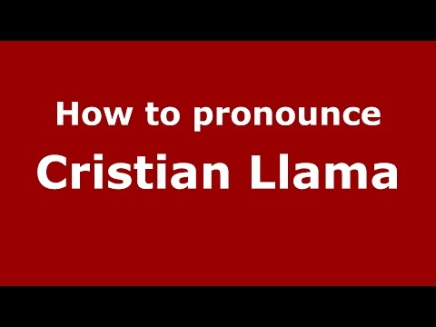 How to pronounce Cristian Llama (Spanish/Argentina) - PronounceNames.com