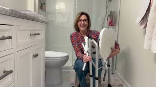 Study and Versatile Folding Shower Chair + Bedside Commode