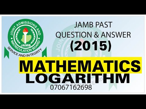 JAMB 2015 MATHEMATICS PAST QUESTION 42 Logarithm