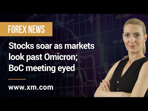 Forex News: 08/12/2021 - Stocks soar as markets look past Omicron; BoC meeting eyed