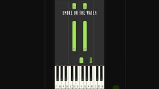 Deep Purple - SMOKE ON THE WATER #shorts easy piano cover/guide/lesson/tutorial
