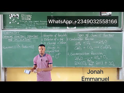 Chemical Reactions, Equations and Calculations (Introduction to Chemical equations and types)