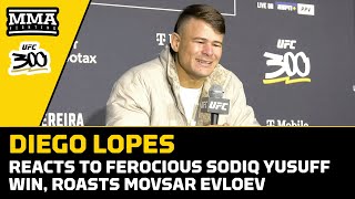 Diego Lopes Roasts Movsar Evloev After Ferocious Sodiq Yusuff Win | UFC 300