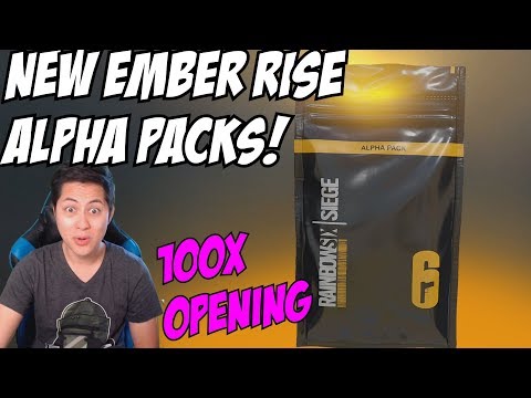Rainbow Six Siege NEW EMBER RISE Alpha Packs 100 Opening Unboxing New Legendary Skins Uniforms