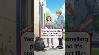 🚮 Talking to a Neighbor About Smelly Trash – Simple English Dialogue #learnenglish #dailyenglish