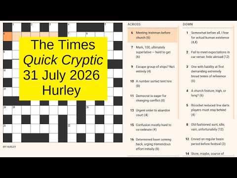 The Times Quick Cryptic 3368