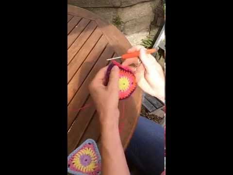 Joining crochet bunting