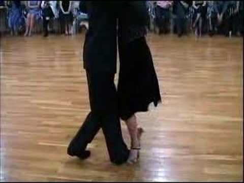 Akie  and  Dante Sanchez  are  dancing  to  a  tango