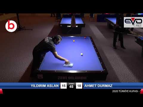 YILDIRIM ASLAN & AHMET DURMAZ Bilardo Maçı - 2020 TK 1.ETAP ANTALYA-6.ÖN ELEME