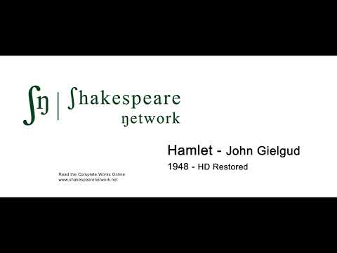 Hamlet - John Gielgud - 1948 - Restored - 4K