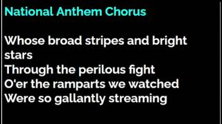 Star Spangled Banner Instrumental Lyrics