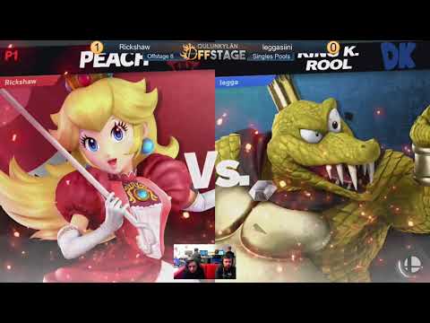 Offstage 8 - Ultimate Singles - Pools - Rickshaw (Peach) vs leggasiini (King K. Rool)