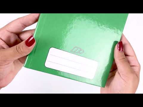 Vídeo do produto Caderno Brochura Capa Dura 1/4 D+ Verde 96 Folhas