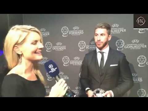 Sergio Ramos talk about real Madrid and Cristiano after winning UEFA best defender award interview