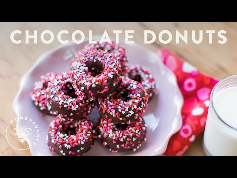 情人節巧克力烤甜甜圈-------------金銀花 (Chocolate Baked Donuts for Valentine's Day - Honeysuckle)