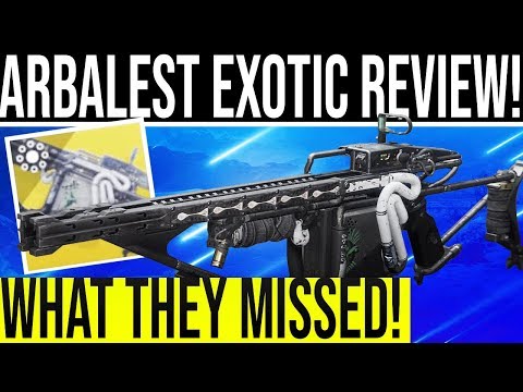 Destiny 2. WHAT THEY MISSED! Arbalest Exotic Linear Fusion Rifle Review. Video