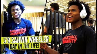 This 5&#39;9 PG Gave Defenders NIGHTMARES! Sahvir Wheeler: Day In The Life On The AAU Circuit!!