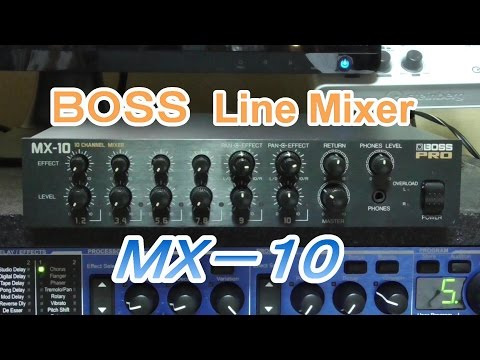 Boss MX-10 Mixer w AC Power supply, 10channels fxsends Mic in /stereo line , Half rack image 6