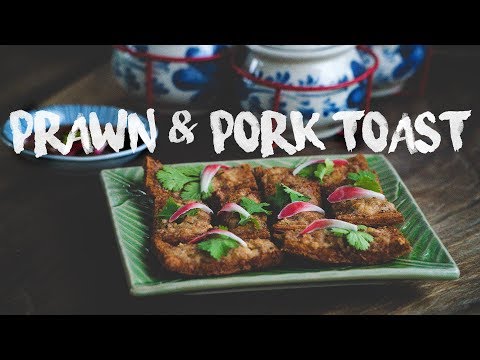 How To Make Thai Toast with Prawn & Pork | Khanom Pang Na Moo Goong | Authentic Family Recipe #23