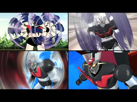 Grendizer U: Mazinger X & Z Daisharin Rocket Punch Comparison (グレンダイザーU マジンガー INFINITY 大車輪ロケットパンチ比較]