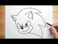 Comment dessiner Sonic / Tuto facile