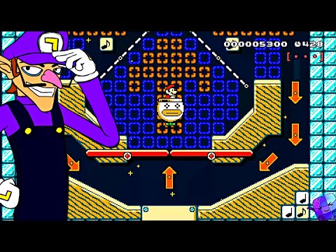 Super Mario Maker 2 🔧 Waluigi Pinball