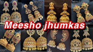 Meesho gold plated jhumkas // Gold plated earrings // Fabulous store