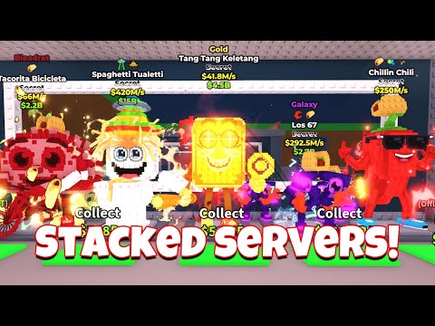How to find STACKED SERVERS in Steal A Brainrot! 🔥 (crazy stuff)