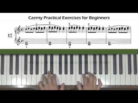 Czerny Practical Exercises for Beginners Op. 599, No. 17 Piano Tutorial