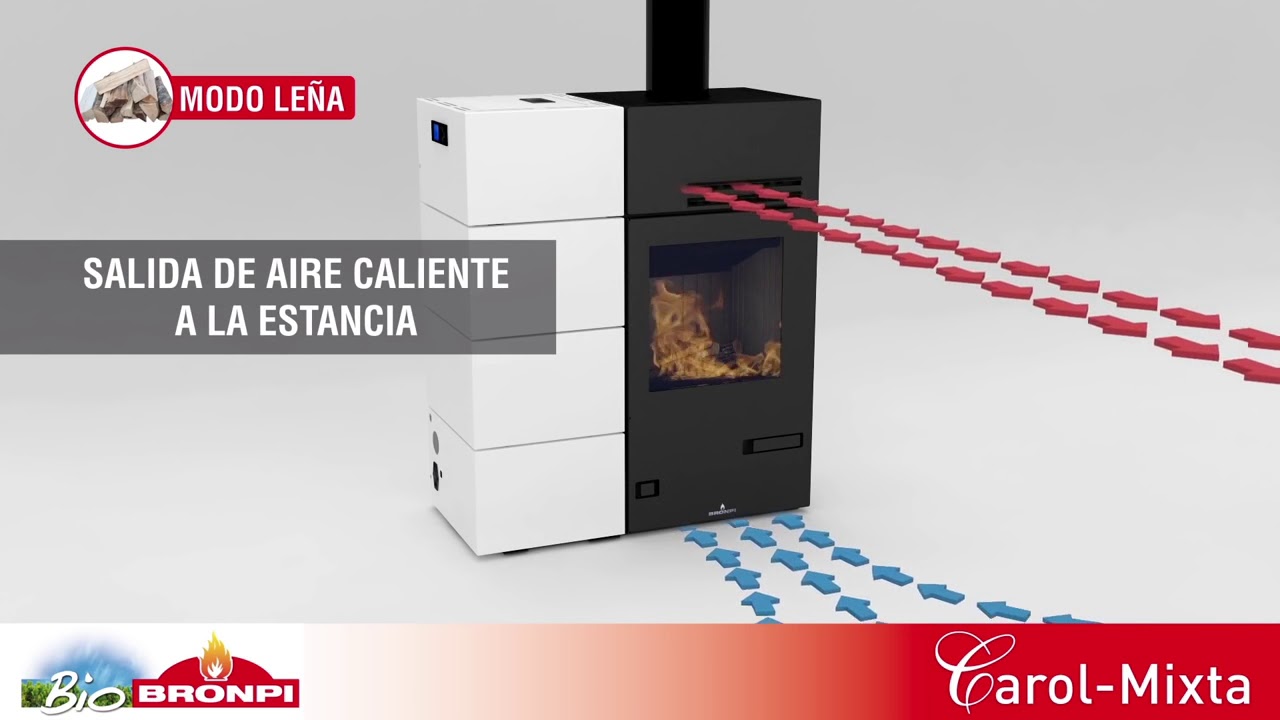 Watch BRONPI - CAROL MIXTA pellet y leña Now BRONPI - CAROL MIXTA pellet y leña