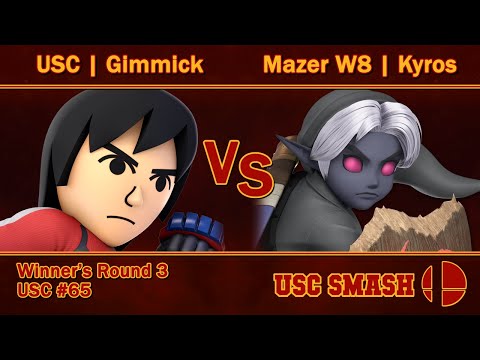 USC Smash Biweekly #65 USC | Gimmick (Mii Brawler,Hero) vs Mazer W8 | Kyros (Young Link,Mii Brawler)
